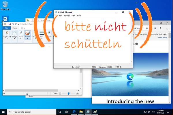 windows 10 einmal schutteln minimiert andere fenster wie abschalten onlinepc ch