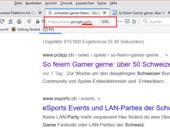 Firefox mit einer Suche auf Google.com