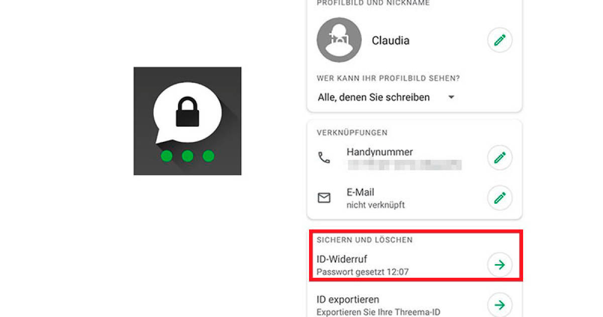 Threema Nachricht Löschen Wenn Noch Nicht Zugestellt Threema-ID widerrufen – so gehts - pctipp.ch