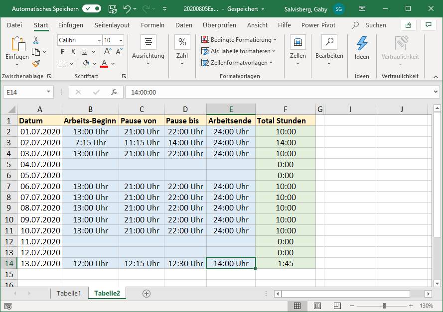Excel tabelle stundenzettel arbeitszeit berechnen exc vrogue co