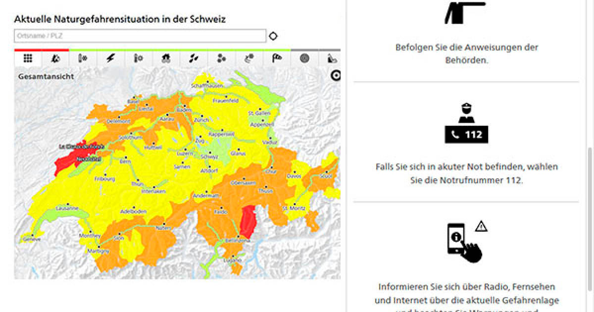 MeteoSchweiz warnt vor drohenden Wettergefahren - pctipp.ch