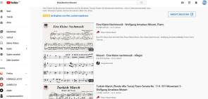 YouTube-Suchresultat Noten von Mozart