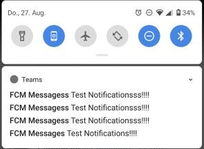 FCM Messages auf einem Android-Gerät 