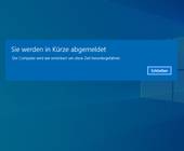 Windows-Meldung: System wird nächstens heruntergefahren