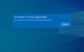 Windows-Meldung: System wird nächstens heruntergefahren 