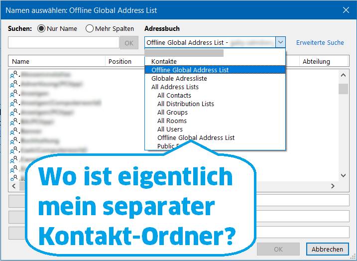 Outlook 365: Separater Kontaktordner ist nicht sichtbar - pctipp.ch