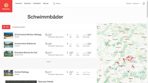 Die Badeanstalten auf Myswitzerland