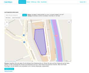 Screenshot von Calcmaps.com 