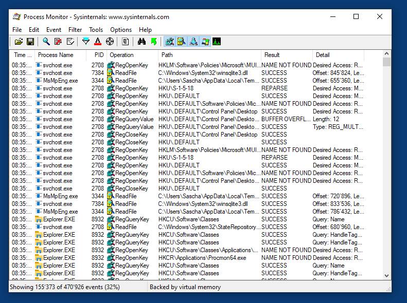 system internals process monitor system internals process monitor