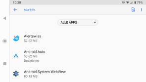 Screenshot Android App-Liste 