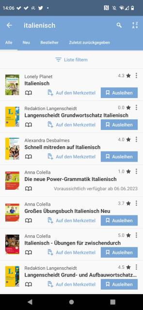 Onleihe-Android-App (Sprachkurs)