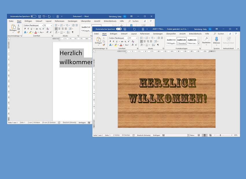 Office 365 Word Dokument Mit Holz Effekt Pctipp Ch