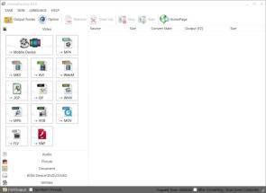 Screenshot FormatFactory mit Icons für verschiedene Formatumwandlungen 