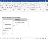 Screenshot Rechtschreibung-Kontextmenü