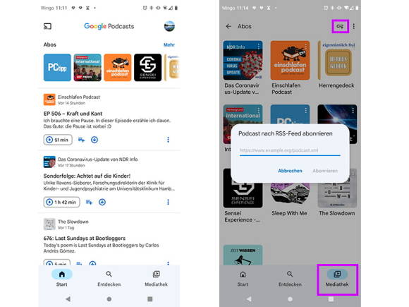 Google Podcasts für Android 
