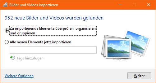 Hier finden Sie die Import-Werkzeuge