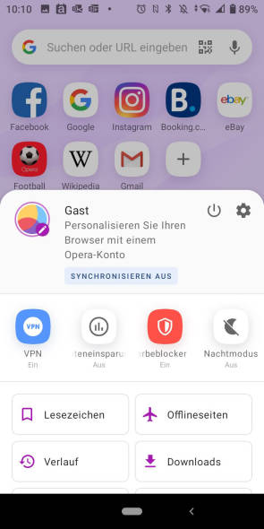 Opera für Android
