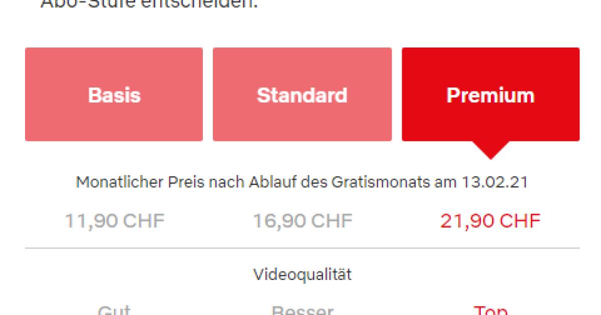 Preiserhöhung bei Netflix Basistarif bleibt gleich pctipp.ch
