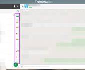 Threema: hinter den Chats sind farbige Punkte zu sehen