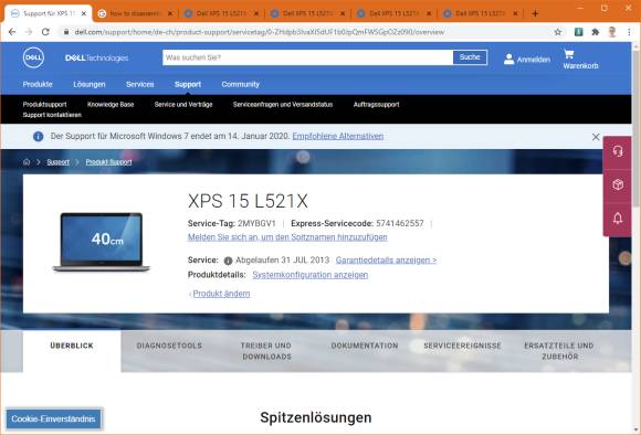 Screenshot Dell-Infos