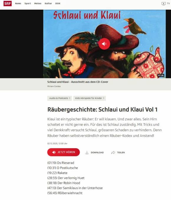 Screenshot SRF Kids: Schlaui und Klaui