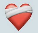 Das Emoji: Herz mit Verband 