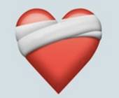Das Emoji: Herz mit Verband