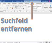 Word-Screenshot mit eingeblendetem Suchfeld