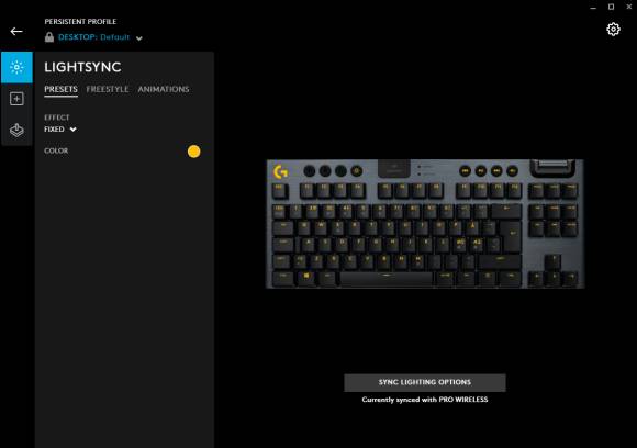 Screenshot Logitech G HUB