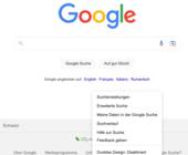 Google-Suche mit dem Such-Einstellungen-Menü