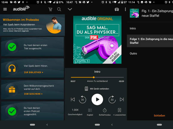 Screenshot Audible für Android