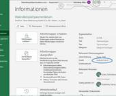 Screenshot Excel zeigt falsches Erstelldatum an