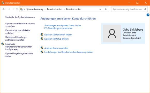 Screenshot Benutzerverwaltung