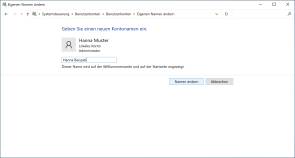 Screenshot Windows Kontoeinstellungen 