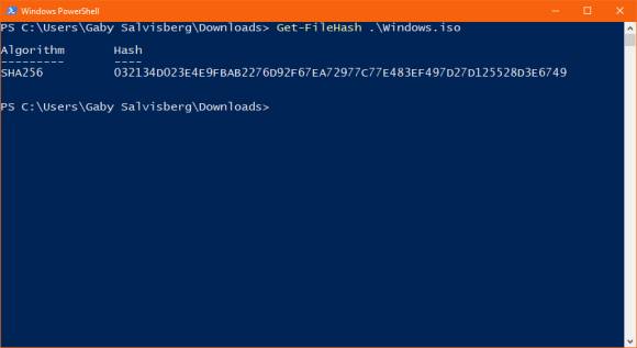 Screenshot Hash in der PowerShell