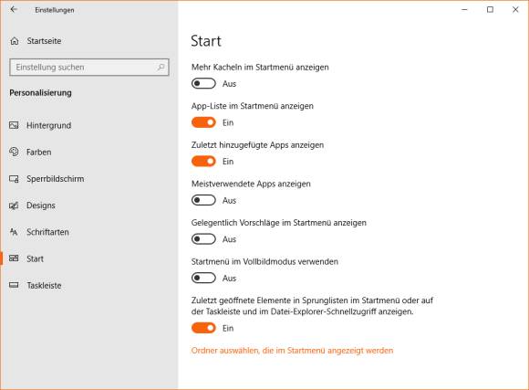 Screenshot Windows-Einstellungen