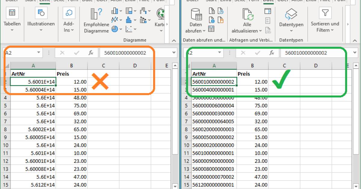 Excel Verfalscht Lange Artikelnummern Pctipp Ch