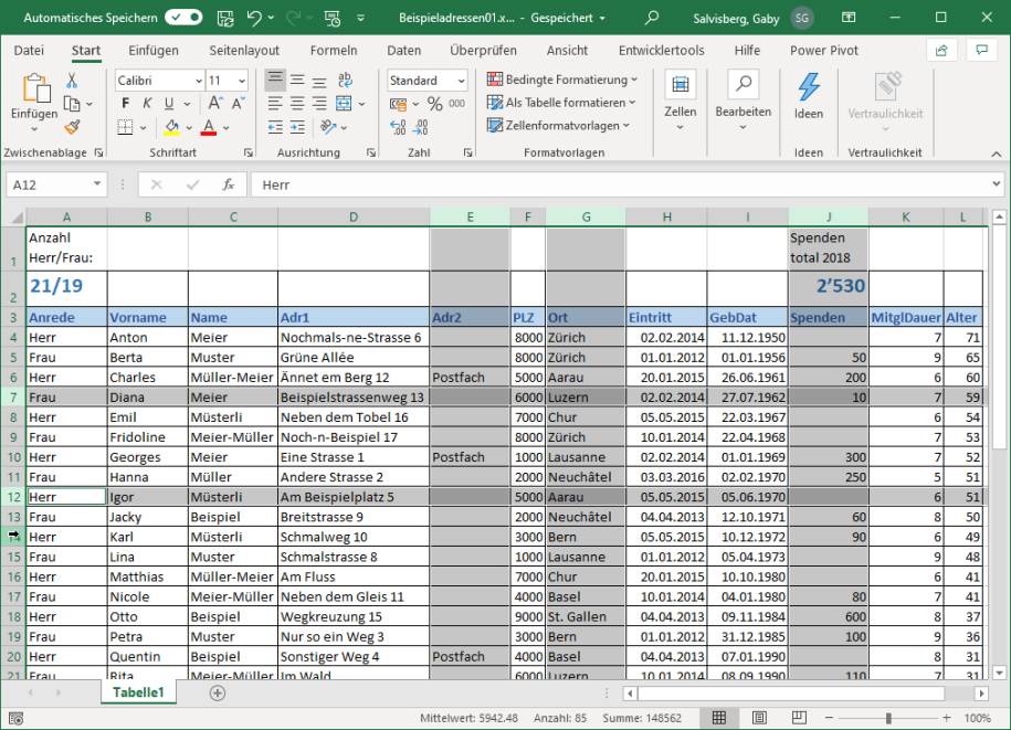 Excel Diese Markier und Auswahltipps müssen Sie kennen pctipp.ch