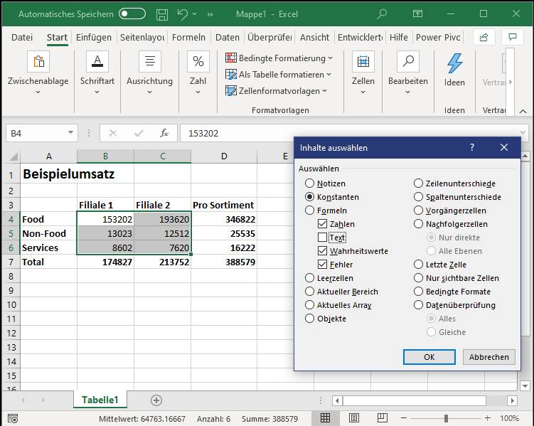 Excel Diese Markier und Auswahltipps müssen Sie kennen pctipp.ch