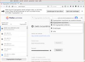 Screenshot Firefox Passwortverwaltung
