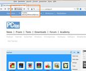 Screenshot Firefox mit Einstellungen in der Symbolleiste