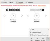 Screenshot Zeitgeber-Funktion