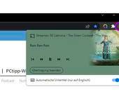 Screenshot Musikplayer in Chrome