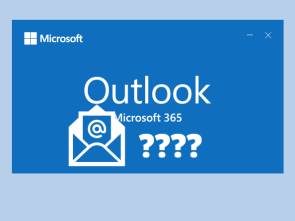 Outlook-Logo mit Mail-Icon und Fragezeichen 