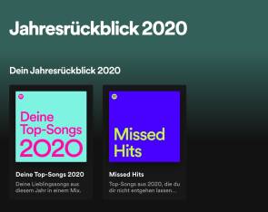 Screenshot des Jahresrückblicks 2020