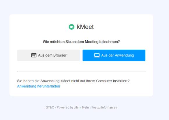 kMeet-Einladung