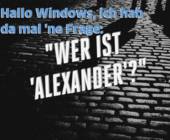 Schwarzweissbild im Krimi-Stil mit Schriftzug 