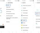 Screenshots aus der Android-App-Verwaltung