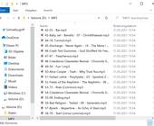 Screenshot Ordner mit zufällig sortierten MP3-Dateien