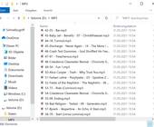 Screenshot Ordner mit zufällig sortierten MP3-Dateien
